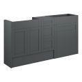Vasca Bordo 1536mm Standard Basin  WC & 3 Drawer Unit Pack - Matt Graphite Grey (Oak Cab)  - 0