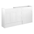 Vasca Bordo 1536mm Standard Basin  WC & 3 Drawer Unit Pack - Matt White (Oak Cab)  - 0