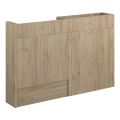 Vasca Liscio 1236mm Slim Basin & WC Unit Pack - Havana Oak (Oak Cab)  - 0