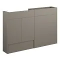 Vasca Liscio 1236mm Slim Basin & WC Unit Pack - Matt Stone (Oak Cab) - 0