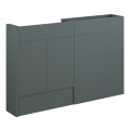 Vasca Liscio 1236mm Slim Basin & WC Unit Pack - Matt Green (Oak Cab)  - 0