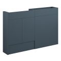 Vasca Liscio 1236mm Slim Basin & WC Unit Pack - Matt Arley Blue (Oak Cab)  - 0