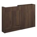 Vasca Liscio 1236mm Slim Basin & WC Unit Pack - Warm Walnut (Oak Cab)  - 0