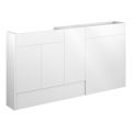 Vasca Liscio 1536mm Slim Basin  WC & 1 Door Unit Pack - White Gloss (Oak Cab)  - 0