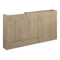 Vasca Liscio 1536mm Slim Basin  WC & 1 Door Unit Pack - Havana Oak (Oak Cab)  - 0