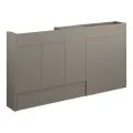 Vasca Liscio 1536mm Slim Basin WC & 1 Door Unit Pack - Matt Stone (Oak Cab) - 0