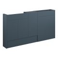 Vasca Liscio 1536mm Slim Basin  WC & 1 Door Unit Pack - Matt Arley Blue (Oak Cab)  - 0