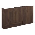 Vasca Liscio 1536mm Slim Basin  WC & 1 Door Unit Pack - Warm Walnut (Oak Cab)  - 0