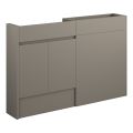 Vasca Salto 1236mm Slim Basin & WC Unit Pack - Matt Stone (Oak Cab)  - 0