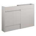 Vasca Salto 1236mm Slim Basin & WC Unit Pack - Matt Dove Grey (Oak Cab)  - 0