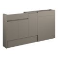 Vasca Salto 1536mm Slim Basin  WC & 1 Door Unit Pack - Matt Stone (Oak Cab)  - 0