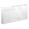 Vasca Salto 1536mm Slim Basin WC & 1 Door Unit Pack - White Gloss (Oak Cab) - 0