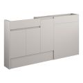 Vasca Salto 1536mm Slim Basin  WC & 1 Door Unit Pack - Matt Dove Grey (Oak Cab)  - 0
