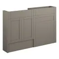 Vasca Bordo 1236mm Slim Basin & WC Unit Pack - Matt Stone (Oak Cab) - 0