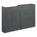 Vasca Bordo 1236mm Slim Basin & WC Unit Pack - Matt Graphite Grey (Oak Cab)  - 0