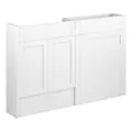 Vasca Bordo 1236mm Slim Basin & WC Unit Pack - Matt White (Oak Cab)  - 0