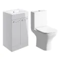 Vasca Forte 510mm Floor Standing Unit & Close Coupled WC Pack - Grey Gloss - 0