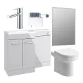 Vasca Fino 1000mm Furniture & BTW WC Pack - Grey Gloss (RH) - 0