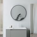 Vasca Casa 600mm Round Mirror - Matt Black  - 2
