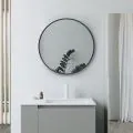 Vasca Casa 600mm Round Mirror - Matt Black  - 2