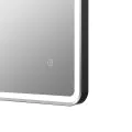 Vasca Porta 600mm Rectangle Front-Lit LED Mirror - Matt Black - 1