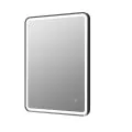 Vasca Porta 600mm Rectangle Front-Lit LED Mirror - Matt Black - 0