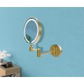 Vasca Tondo Round LED Cosmetic Mirror - Brushed Brass  - 1