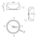 Vasca Uovo 400mm Ceramic Washbowl - Stone Effect - 1