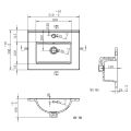Vasca Forte 510mm Floor Standing 2 Door Basin Unit & 1TH Thin Edge Basin - Grey Gloss  - 2
