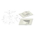 Vasca Sicily 815mm Wall Hung 2 Drawer Basin Unit & 1TH Basin - Matt Latte  - 3