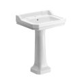 Vasca Vorrei 600x500mm 2TH Basin & Full Pedestal - 0