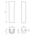 Vasca Moda 600x400mm 1TH Basin & Full Pedestal - 3