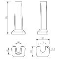 Vasca Vorrei 600x500mm 2TH Basin & Full Pedestal - 4