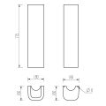 Vasca Distino 450x400mm 1TH Basin & Full Pedestal - 5