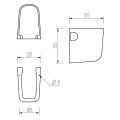 Vasca Moda 600x400mm 1TH Basin & Semi Pedestal - 2