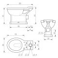 Vasca Vorrei Close Coupled WC & Satin White Wood Effect Seat w/Br.Brass Finishes - 5