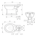 Vasca Vorrei Close Coupled WC & Satin White Wood Effect Seat w/Br.Brass Finishes - 5
