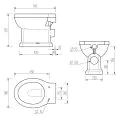 Vasca Vorrei Low Level WC & Satin White Wood Effect Seat w/Br.Brass Finishes - 5