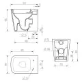 Vasca Moda Rimless Back To Wall Short Projection WC & Soft Close Seat - 3