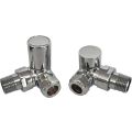 Vasca Patterned Chrome Radiator Valves - Corner - 0