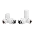 Vasca Patterned White Radiator Valves - Corner - 0