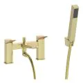 Vasca Tufo Bath/Shower Mixer & Bracket - Brushed Brass - 0