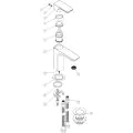 Vasca Chiara Basin Mixer & Waste - Brushed Brass - 1