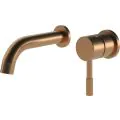 Vasca Cirocco 155mm Wall Mounted Basin Mixer - Brushed Bronze - 0