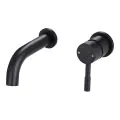 Vasca Cirocco 155mm Wall Mounted Basin Mixer - Matt Black - 0