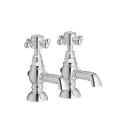 Vasca Urso Basin Pillar Taps - Chrome - 0
