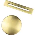 Vasca Floor Standing Bath Overflow & Waste Cover - Brushed Brass - 0