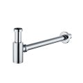 Vasca Scuro 600mm Wall Hung White Marble Basin Shelf & Chrome Bottle Trap  - 2