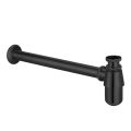 Vasca Scuro 800mm Wall Hung White Marble Basin Shelf & Black Bottle Trap  - 2