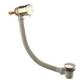 Vasca Bath Overflow Filler w/Integrated Valve - Brushed Brass - 1